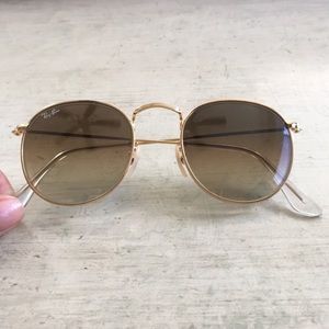 Brown Gradient Ray Ban Round RB3447